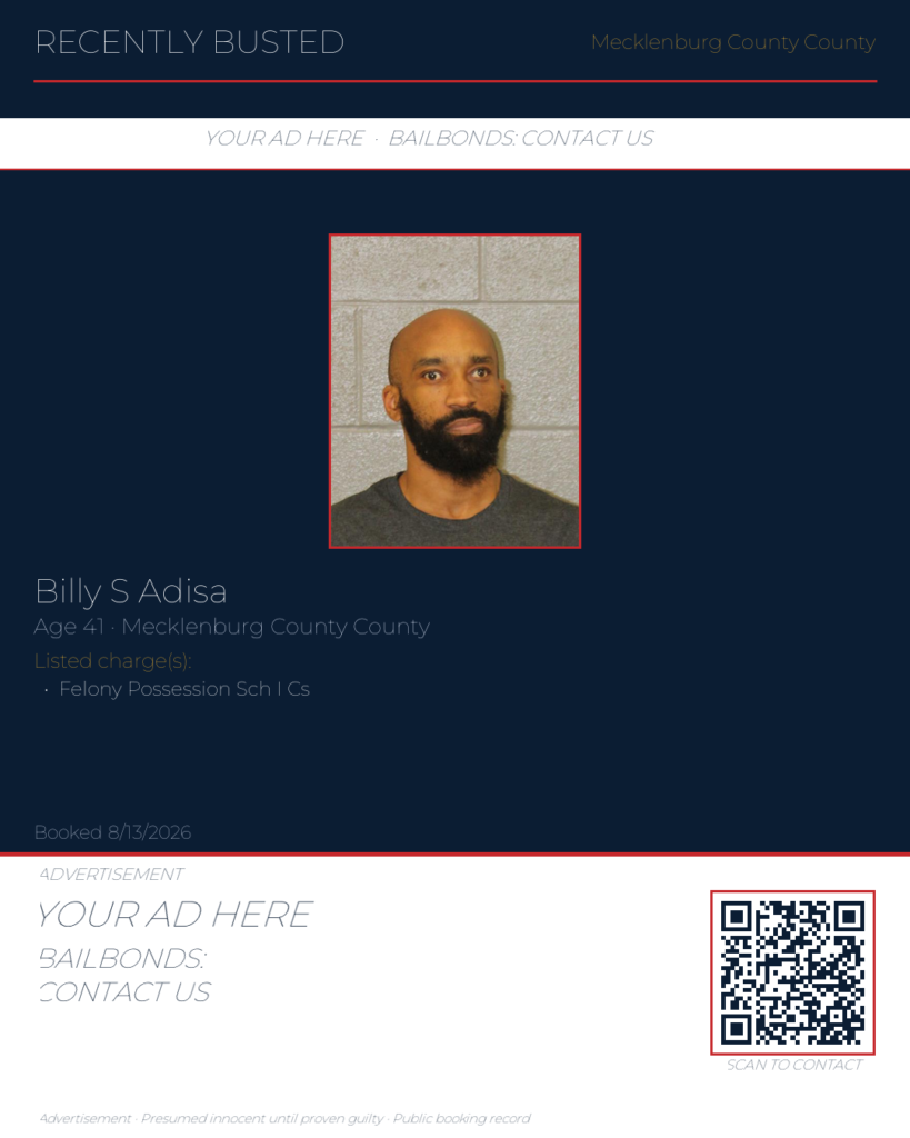 Arrest report — BILLY S ADISA