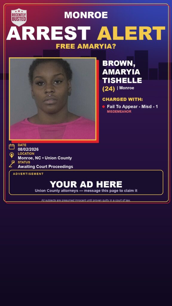 Arrest report - BROWN, AMARYIA TISHELLE