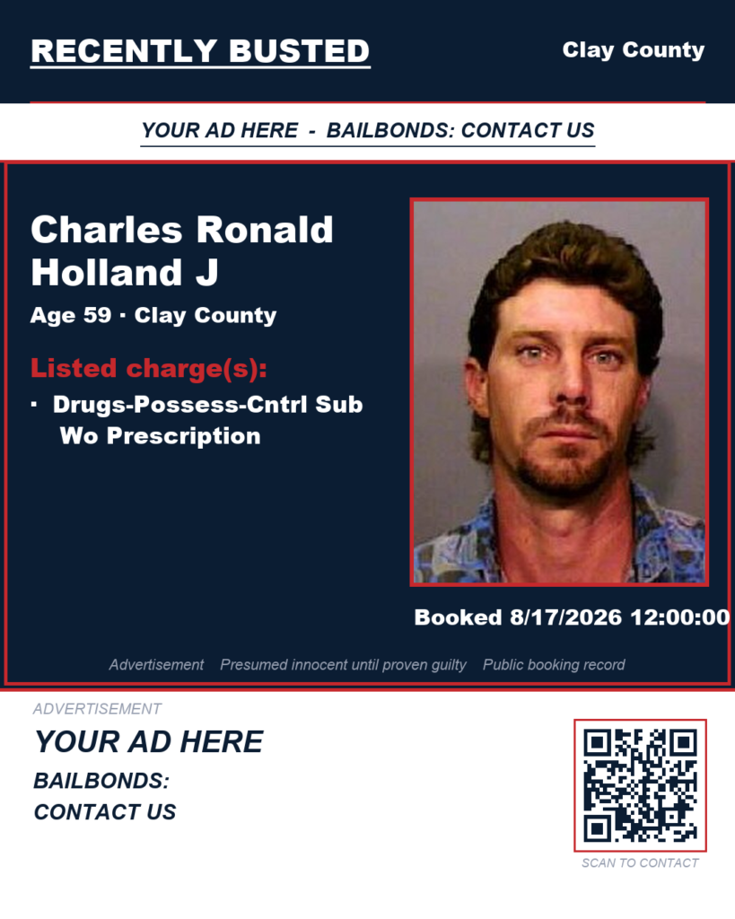 Arrest report — CHARLES RONALD HOLLAND J