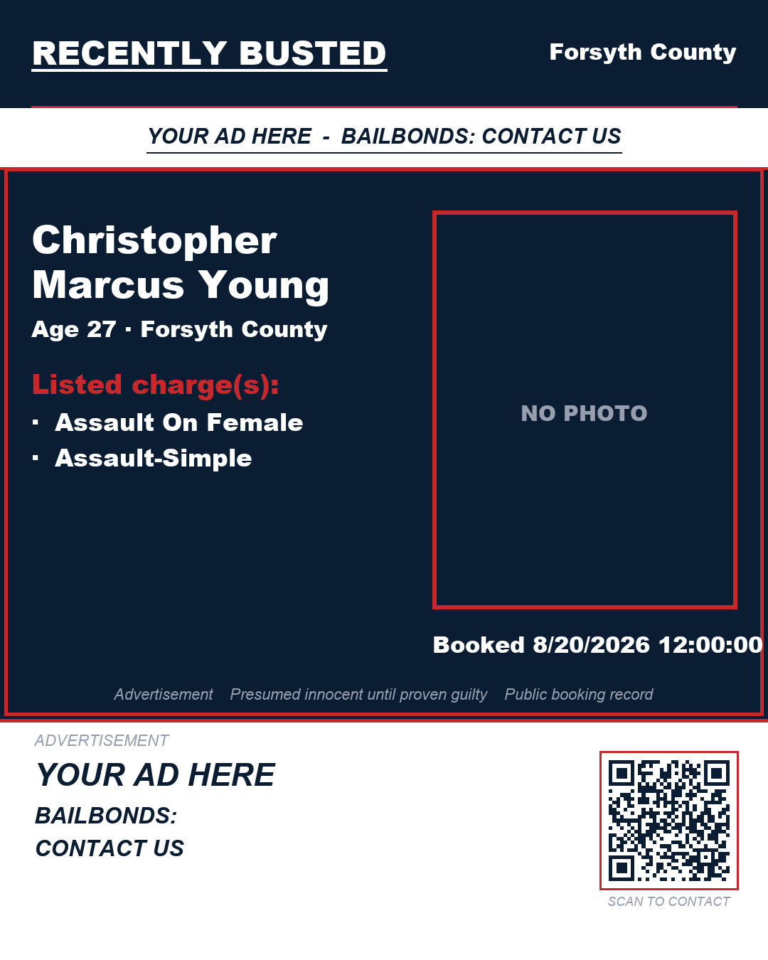 Arrest report - CHRISTOPHER MARCUS YOUNG