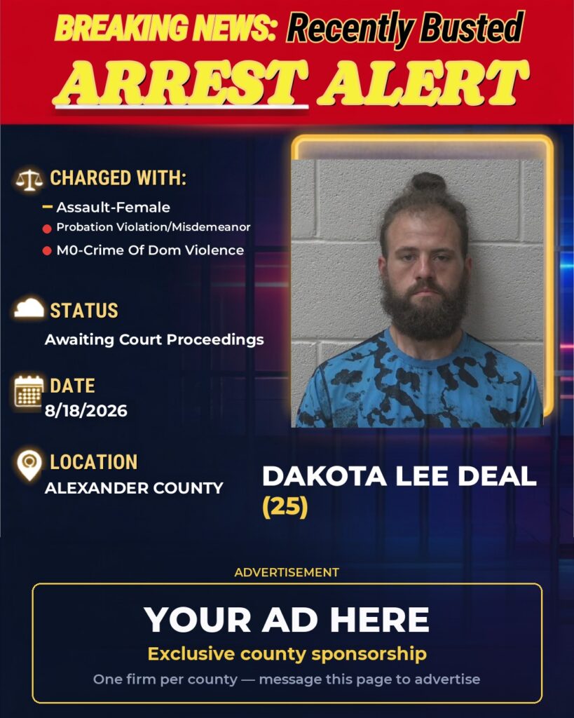 Arrest report — DAKOTA LEE DEAL