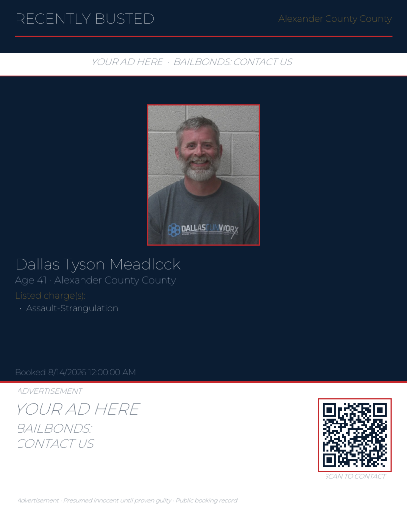 Arrest report — DALLAS TYSON MEADLOCK