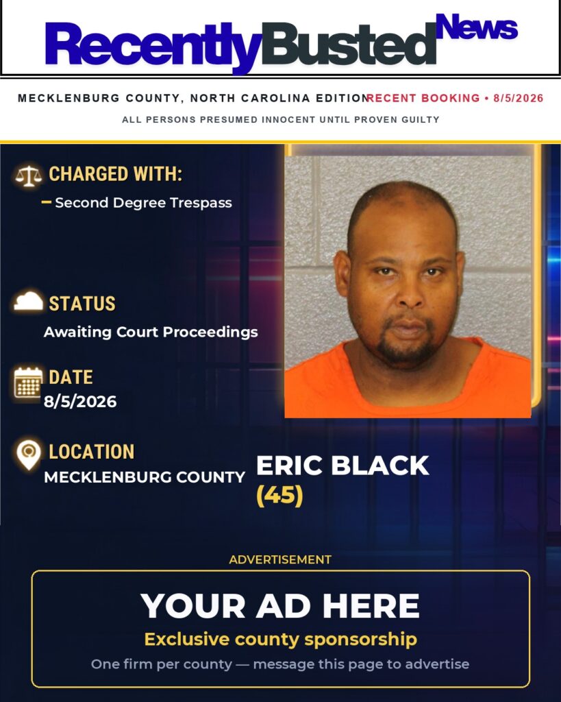 Arrest report โ ERIC BLACK