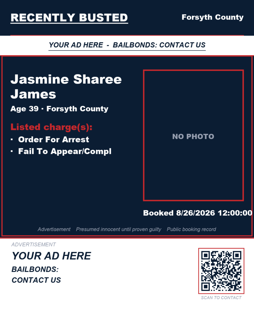 Arrest report - JASMINE SHAREE JAMES
