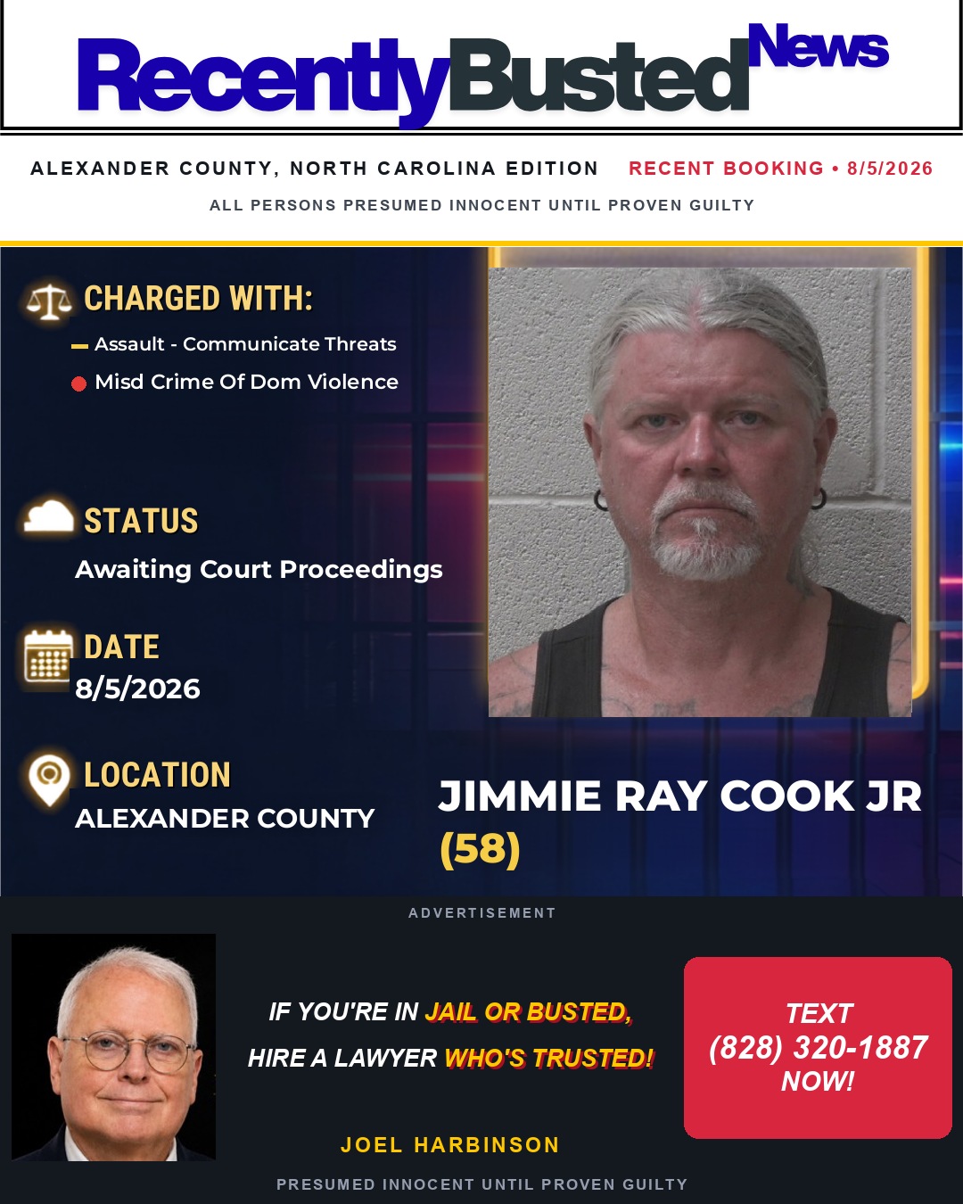Arrest report - JIMMIE RAY COOK JR