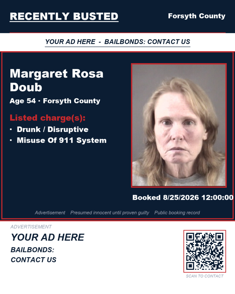 Arrest report - MARGARET ROSA DOUB