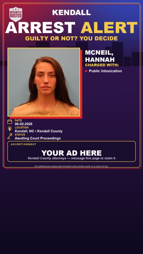 Arrest report - McNeil, Hannah