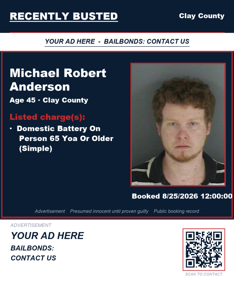 Arrest report - MICHAEL ROBERT ANDERSON
