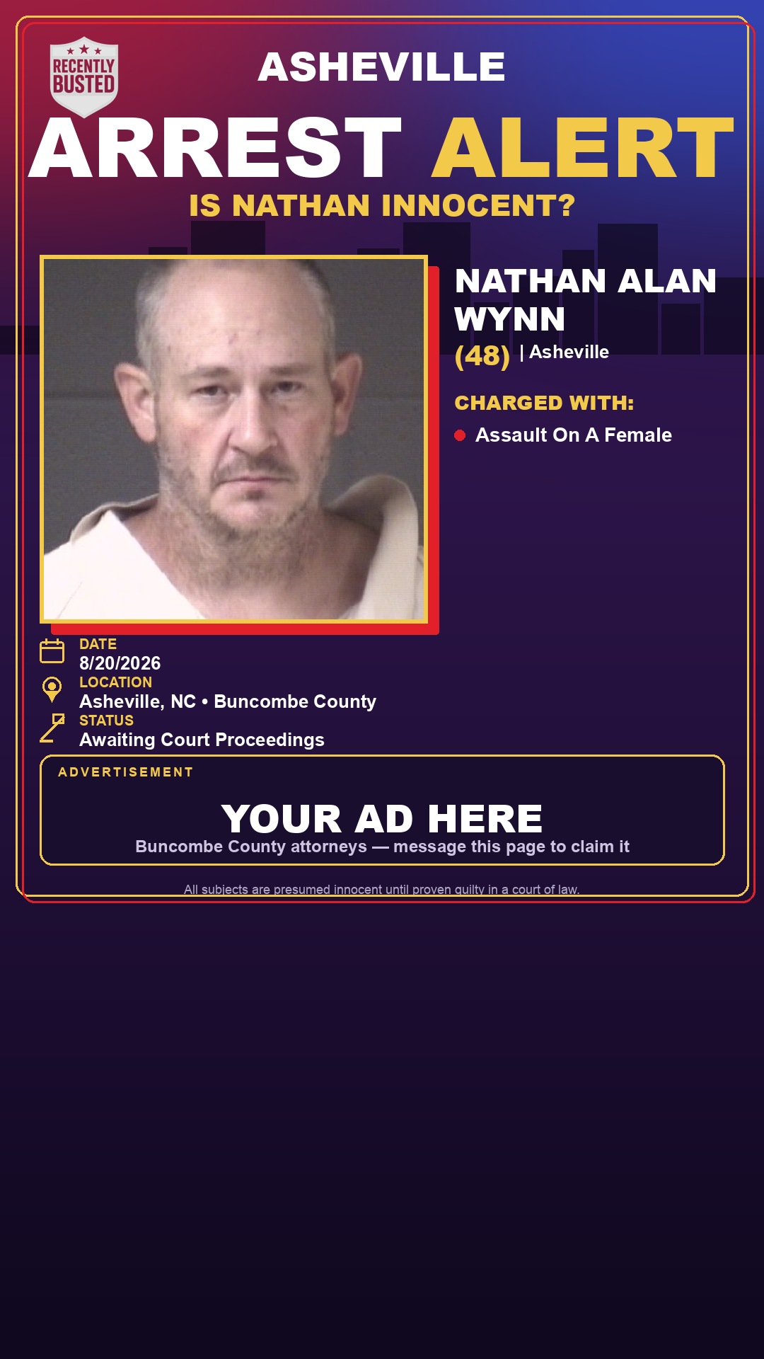 Arrest report - NATHAN ALAN WYNN