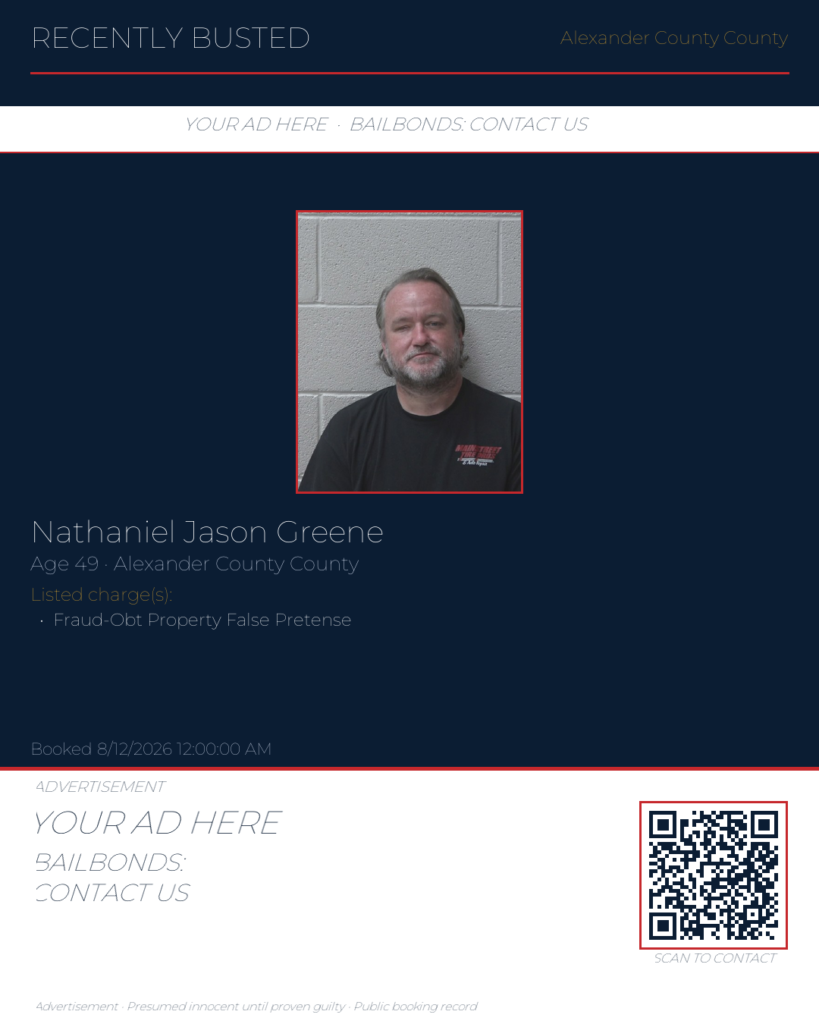 Arrest report — NATHANIEL JASON GREENE
