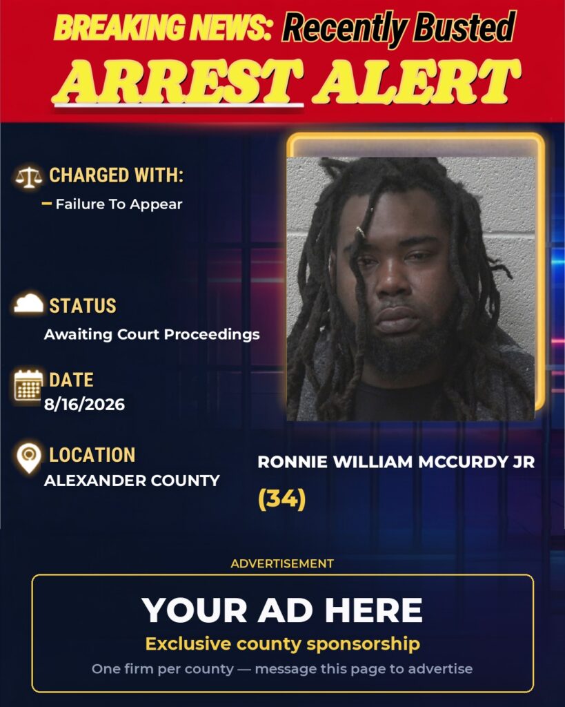 Arrest report — RONNIE WILLIAM MCCURDY JR