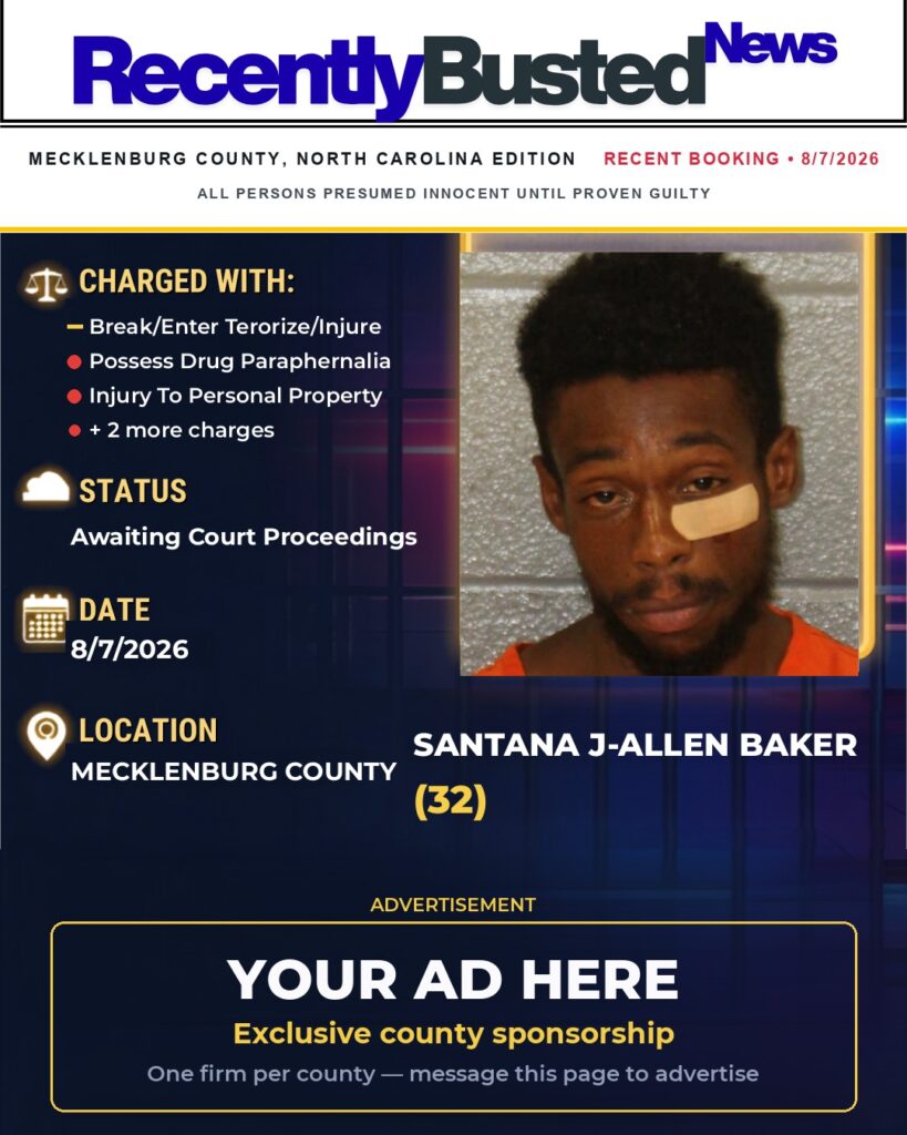 Arrest report โ SANTANA J-ALLEN BAKER
