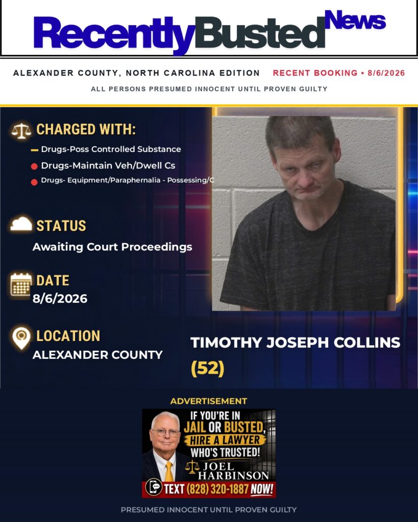 Arrest report — TIMOTHY JOSEPH COLLINS