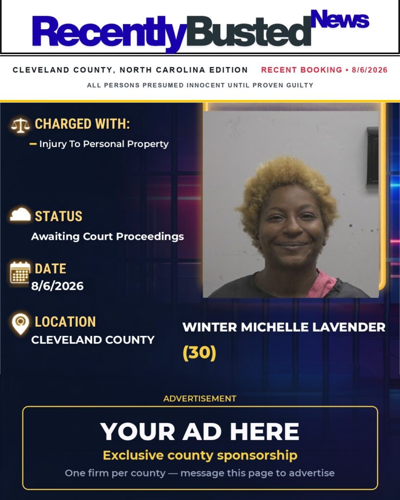 Arrest report โ WINTER MICHELLE LAVENDER