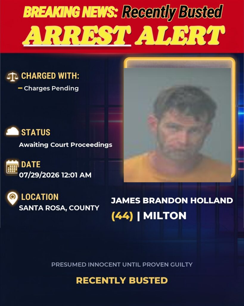 Arrest report — James Brandon Holland