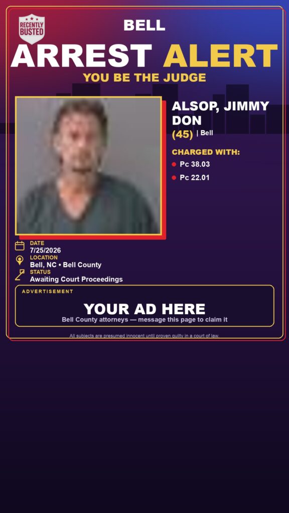 Arrest report — ALSOP, JIMMY DON