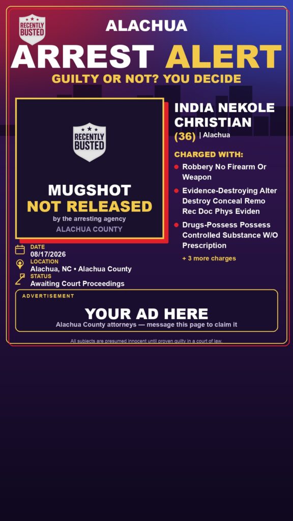 Arrest report — India Nekole Christian