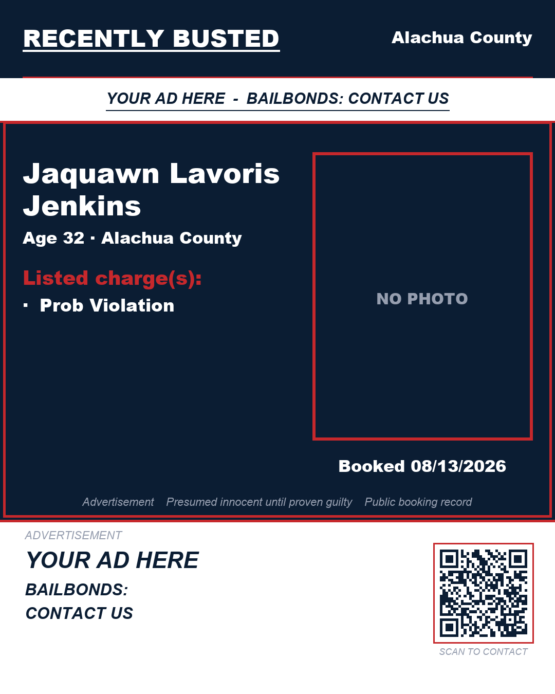 Arrest report - Jaquawn Lavoris Jenkins