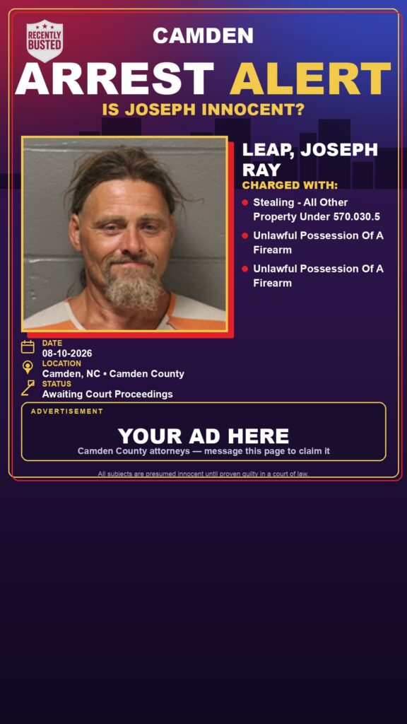 Arrest report — Leap, Joseph Ray