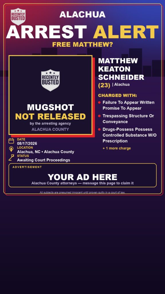 Arrest report — Matthew Keaton Schneider
