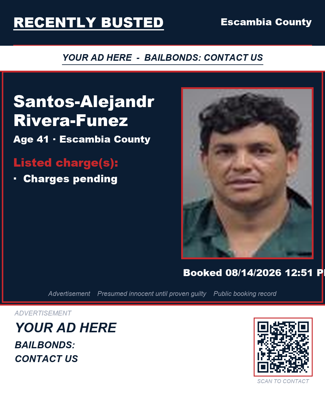 Arrest report - Santos-Alejandr Rivera-Funez