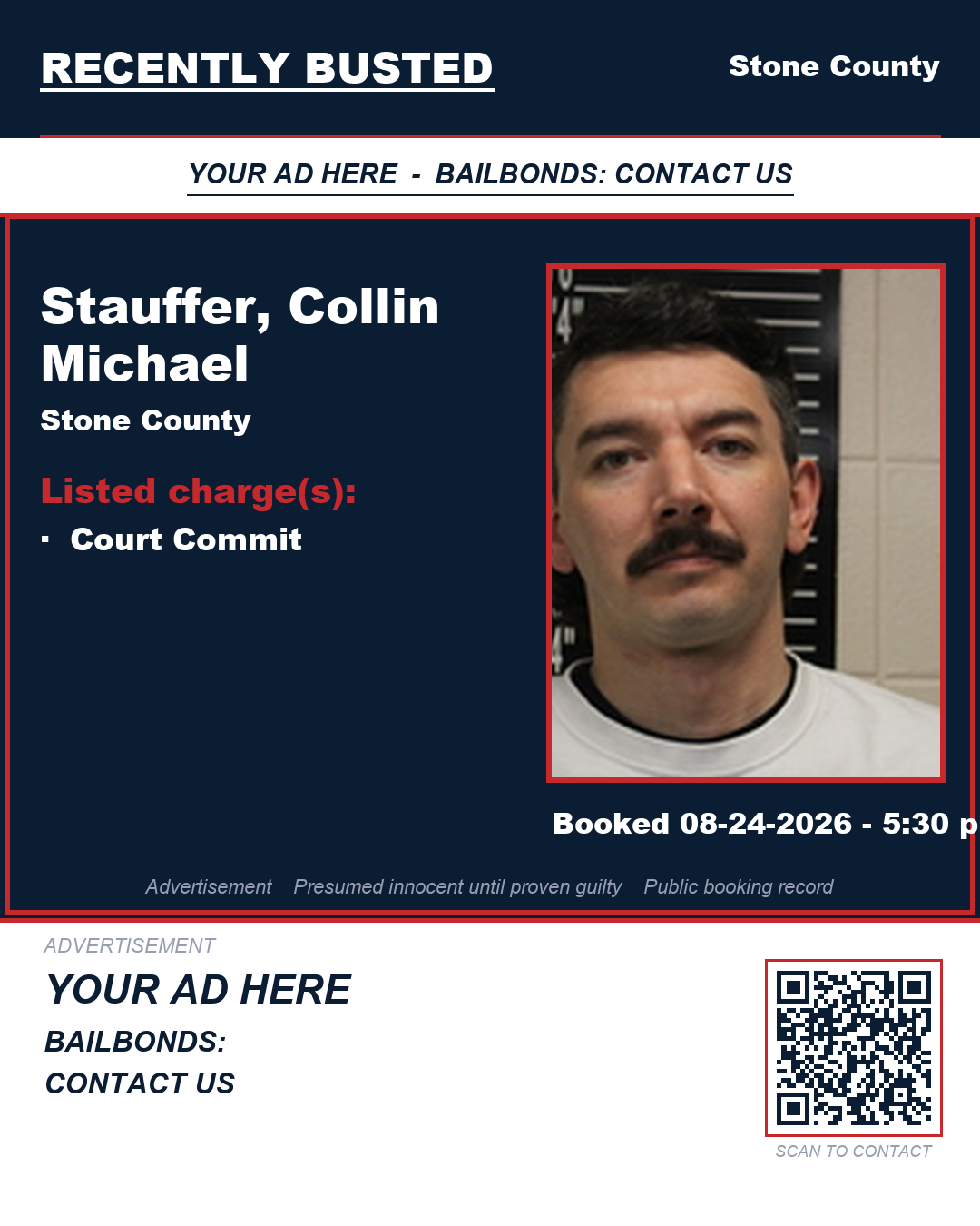 Arrest report - Stauffer, Collin Michael