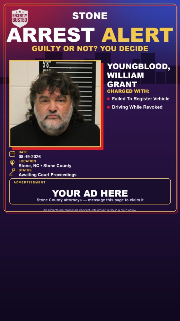 Arrest report — Youngblood, William Grant