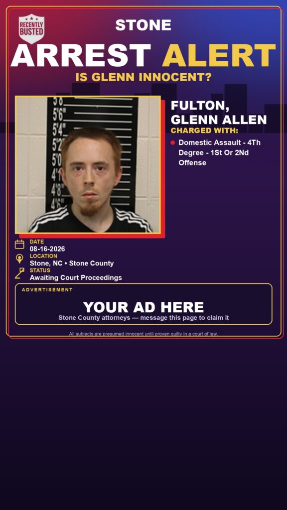 Arrest report — Fulton, Glenn Allen