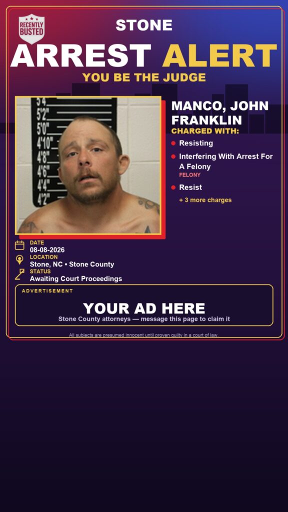 Arrest report — Manco, John Franklin