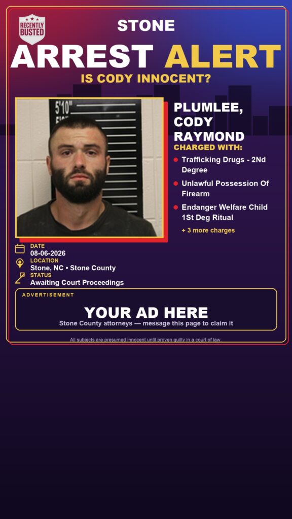 Arrest report — Plumlee, Cody Raymond
