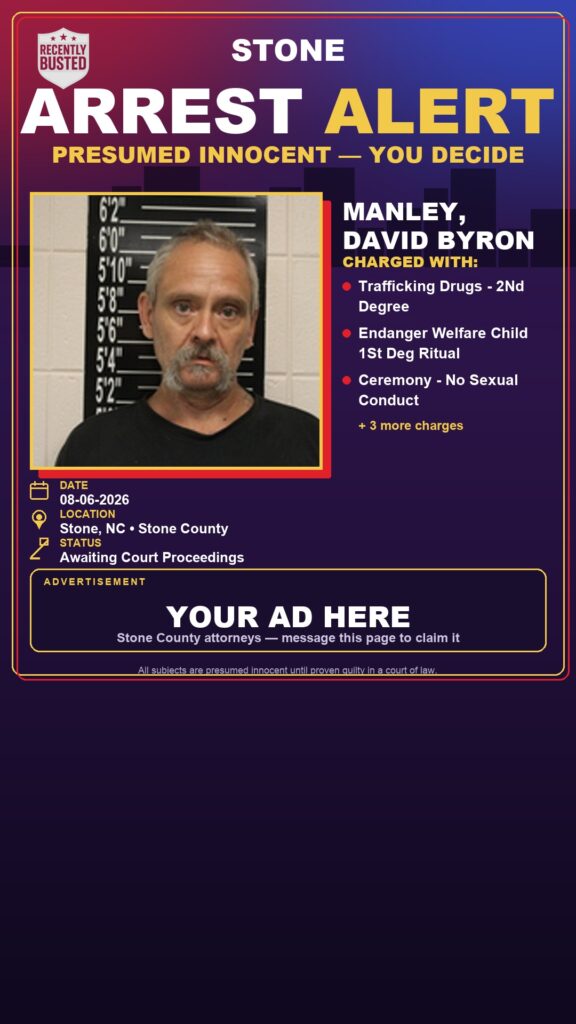 Arrest report — Manley, David Byron