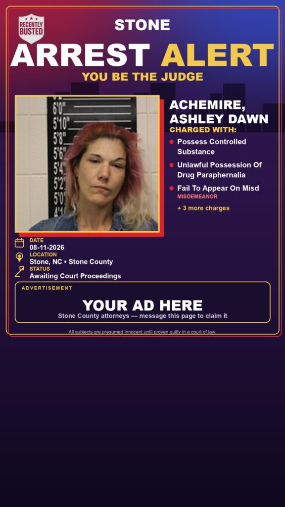 Arrest report — Achemire, Ashley Dawn