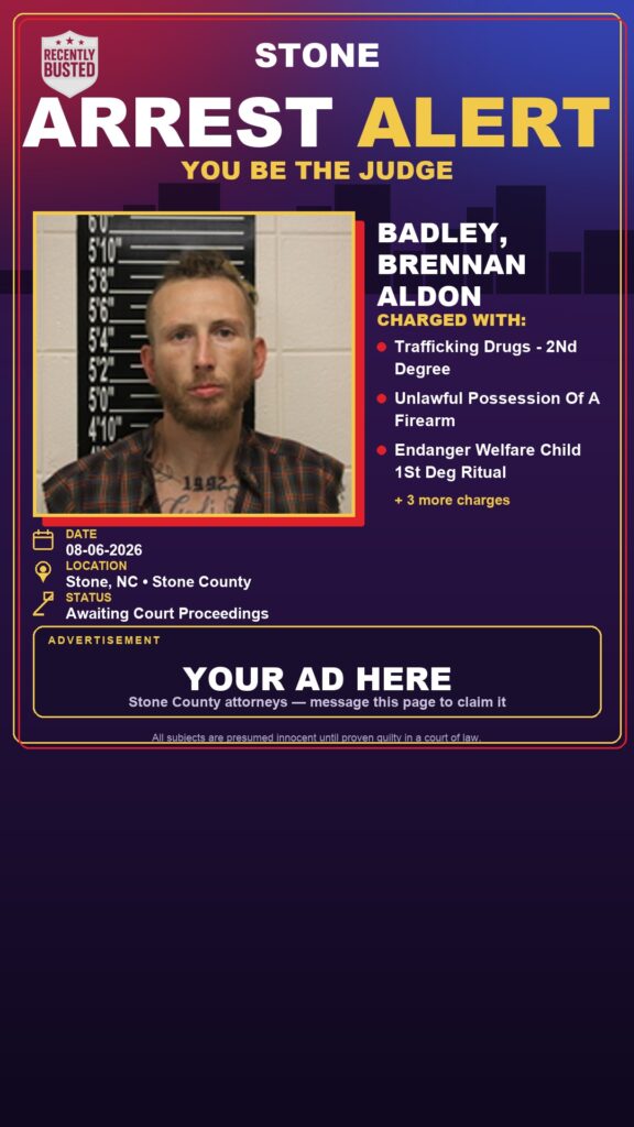 Arrest report — Badley, Brennan Aldon