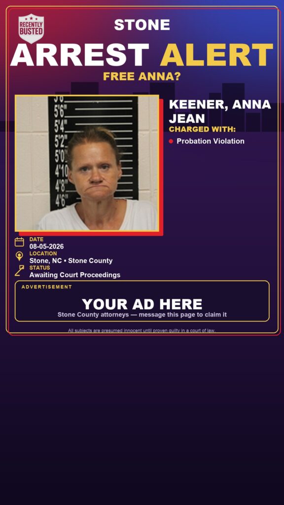 Arrest report — Keener, Anna Jean