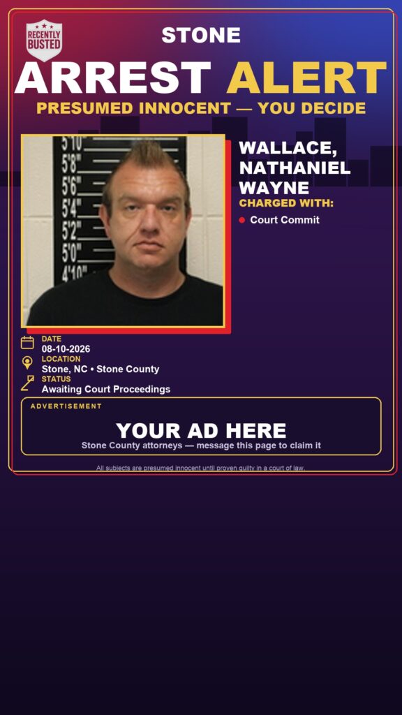Arrest report — Wallace, Nathaniel Wayne