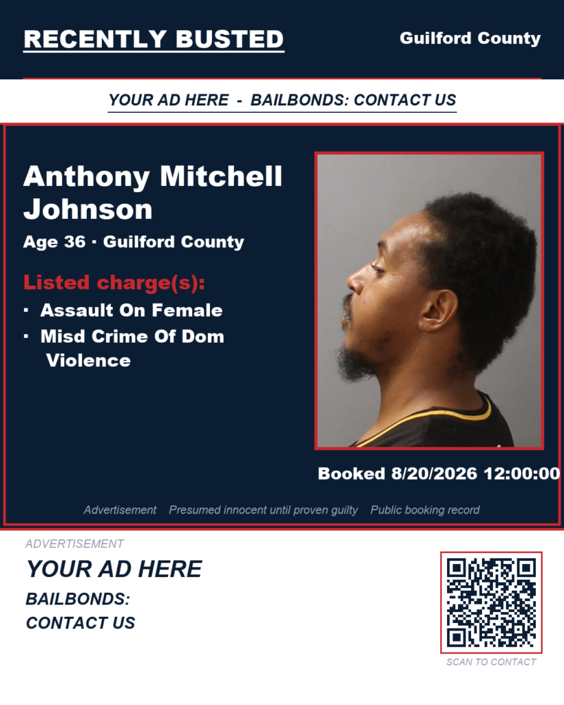 Arrest report - ANTHONY MITCHELL JOHNSON