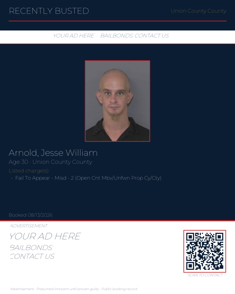 Arrest report — ARNOLD, JESSE WILLIAM