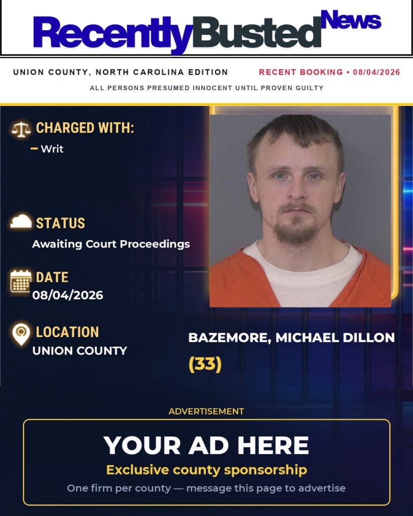 Arrest report — BAZEMORE, MICHAEL DILLON