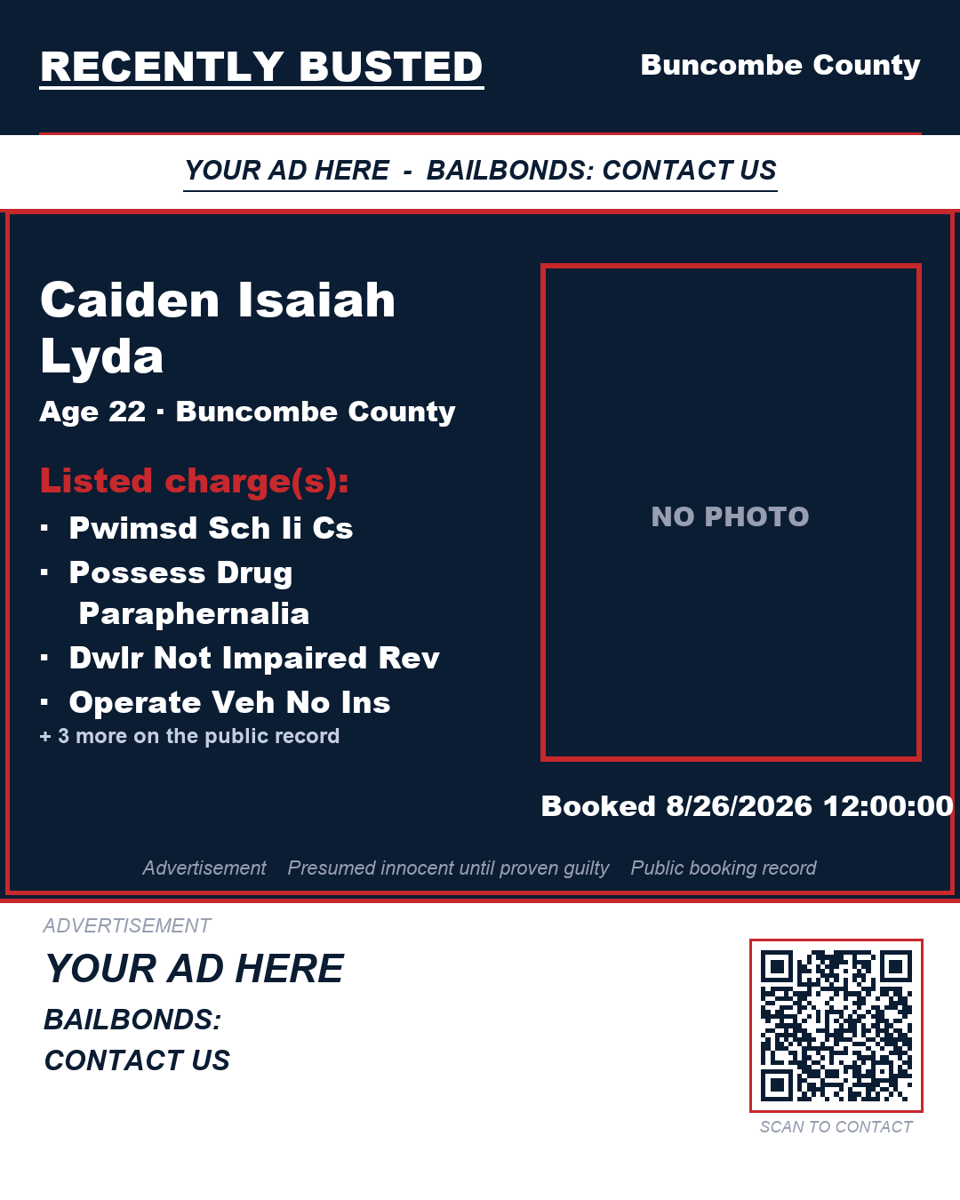 Arrest report - CAIDEN ISAIAH LYDA
