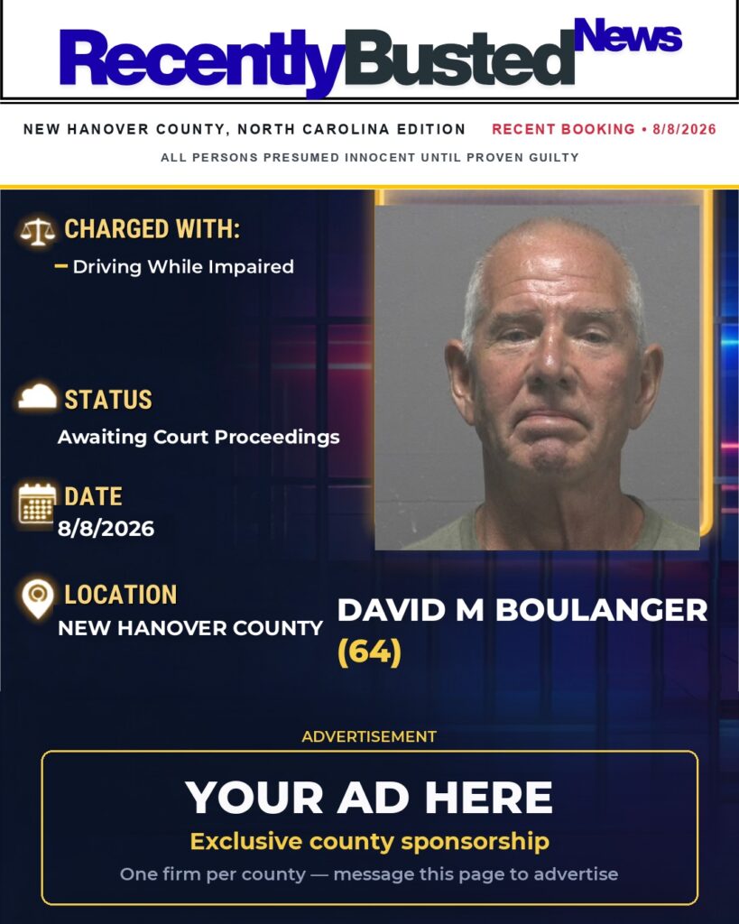 Arrest report — DAVID M BOULANGER