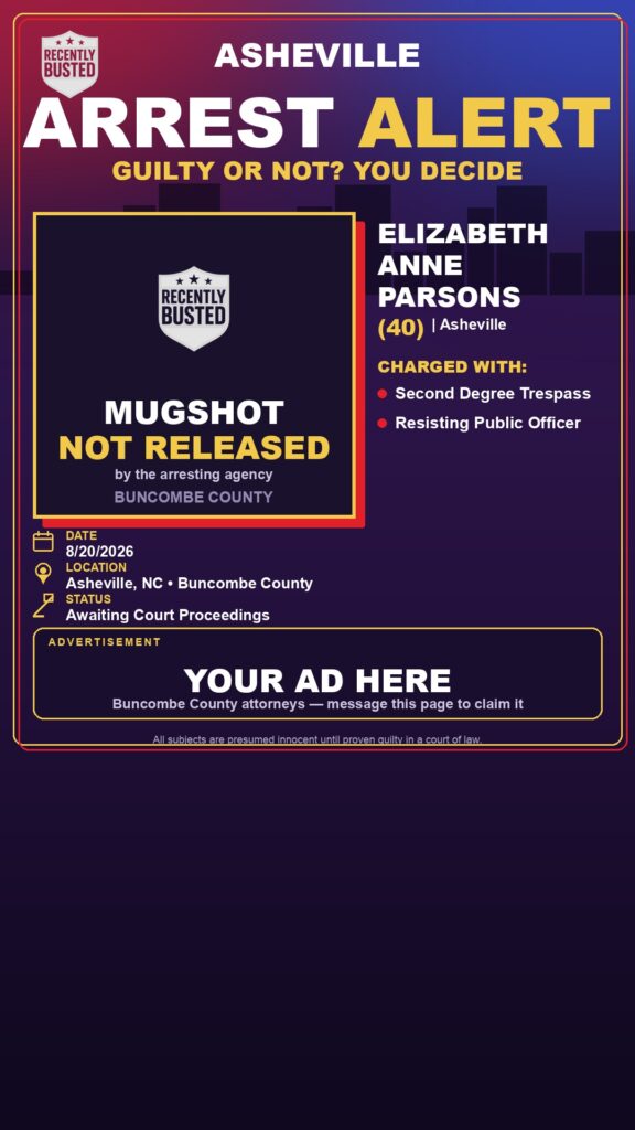 Arrest report โ ELIZABETH ANNE PARSONS