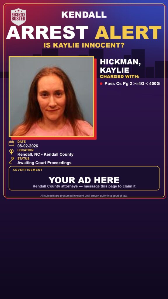 Arrest report - Hickman, Kaylie