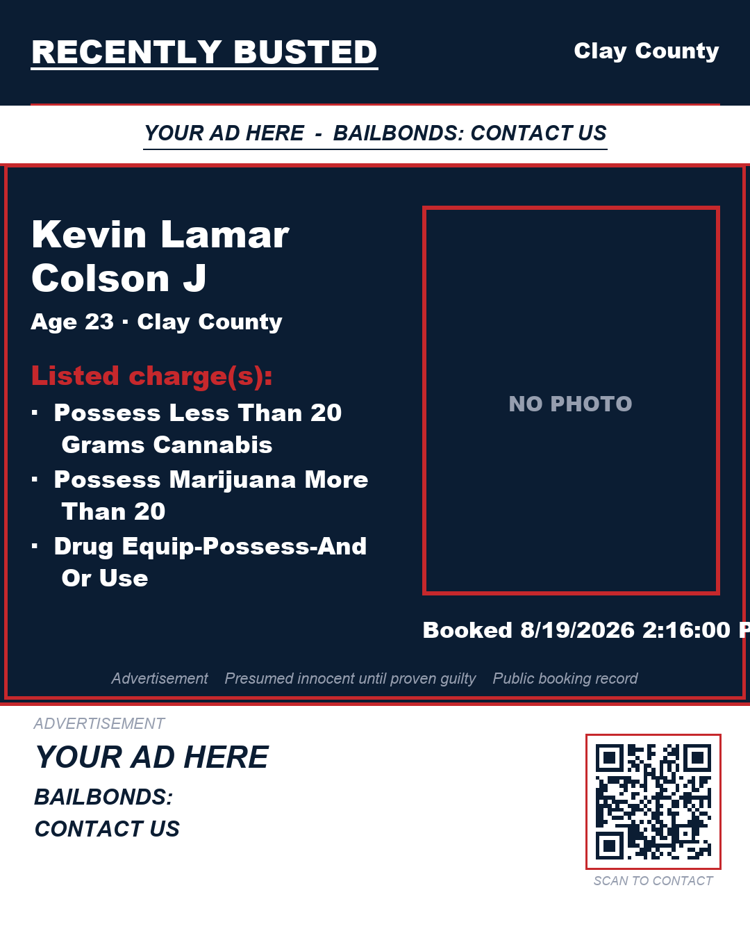 Arrest report - KEVIN LAMAR COLSON J