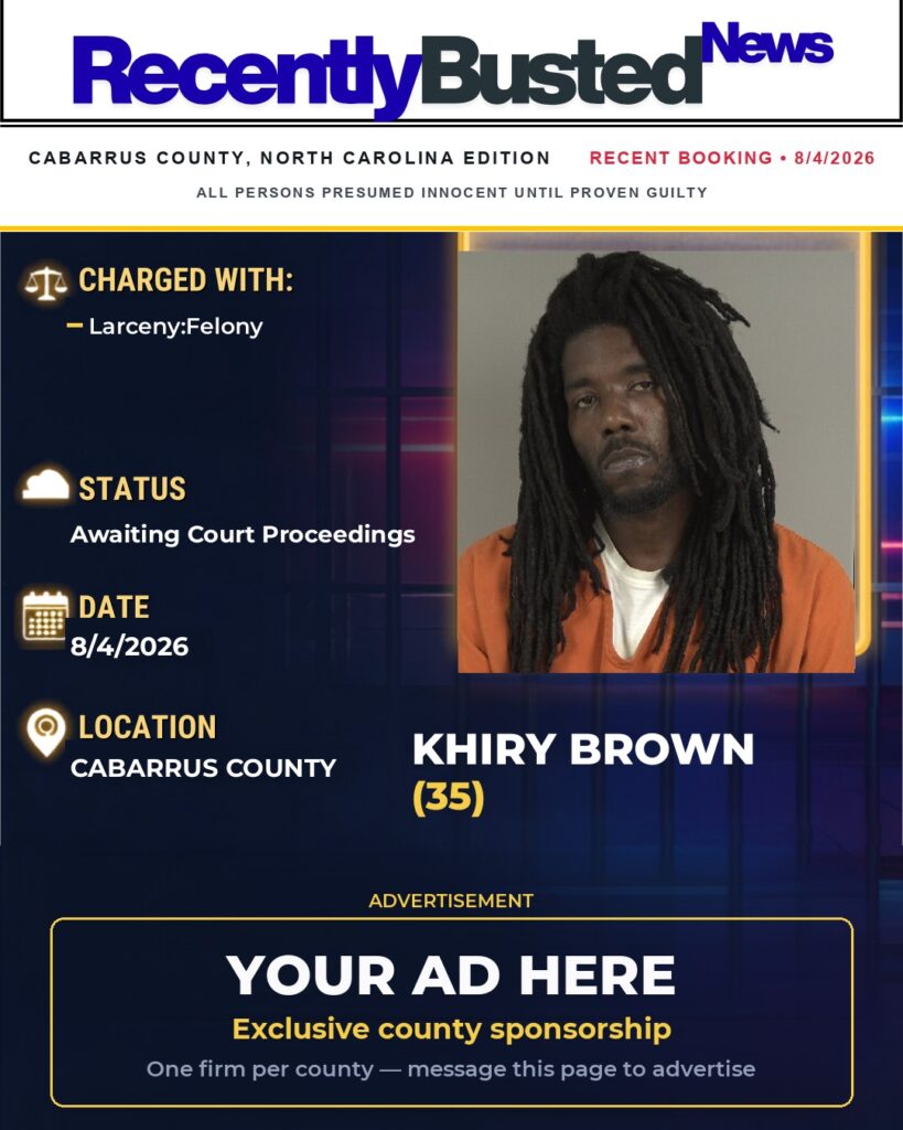 Arrest report โ KHIRY BROWN
