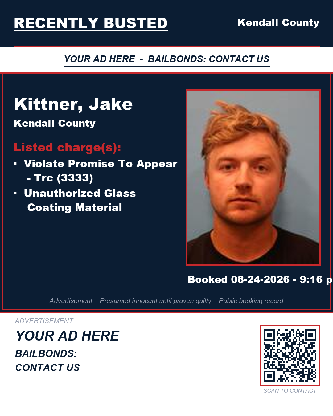 Arrest report - Kittner, Jake