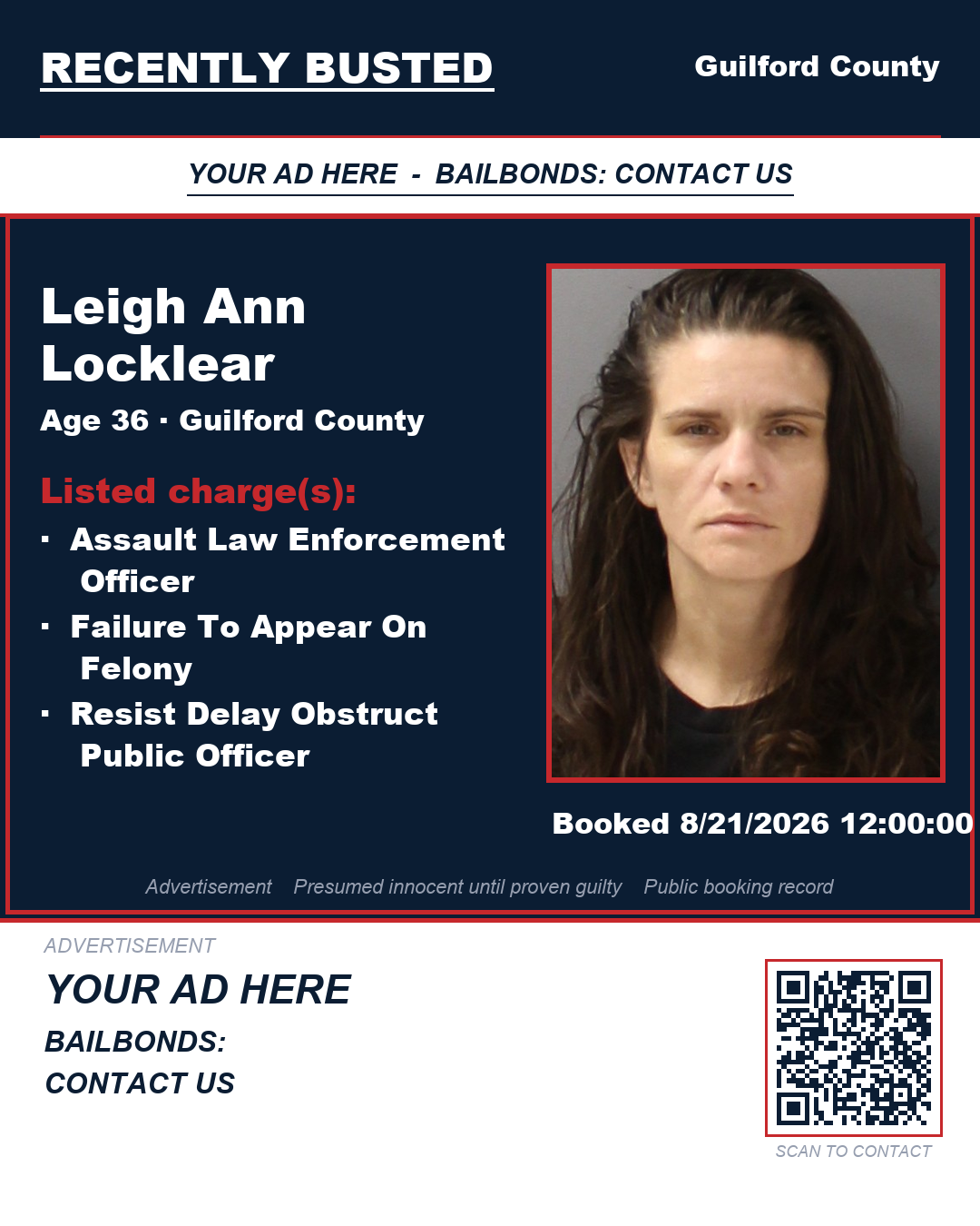 Arrest report - LEIGH ANN LOCKLEAR