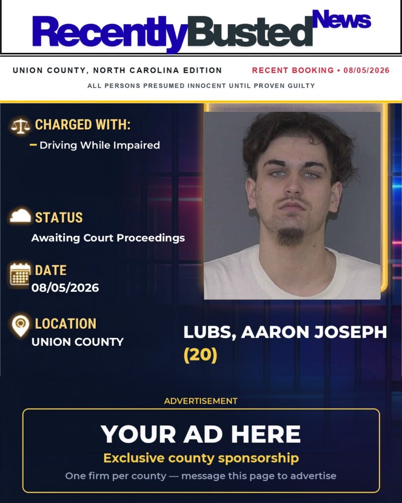 Arrest report — LUBS, AARON JOSEPH