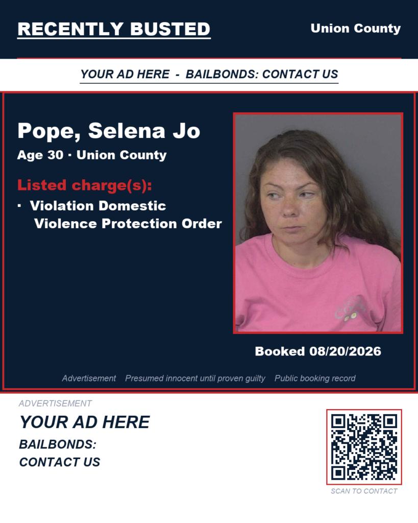 Arrest report - POPE, SELENA JO
