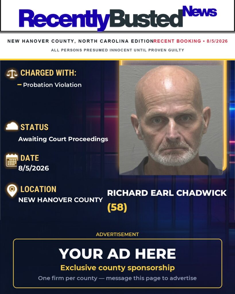 Arrest report — RICHARD EARL CHADWICK