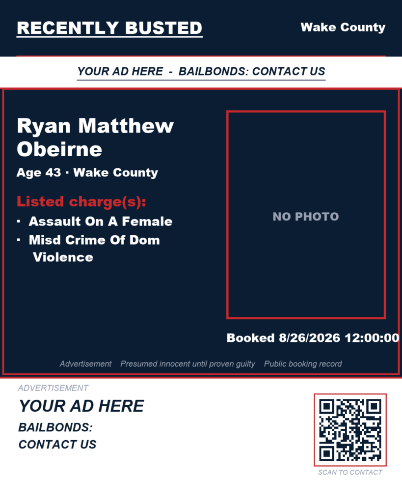 Arrest report - RYAN MATTHEW OBEIRNE